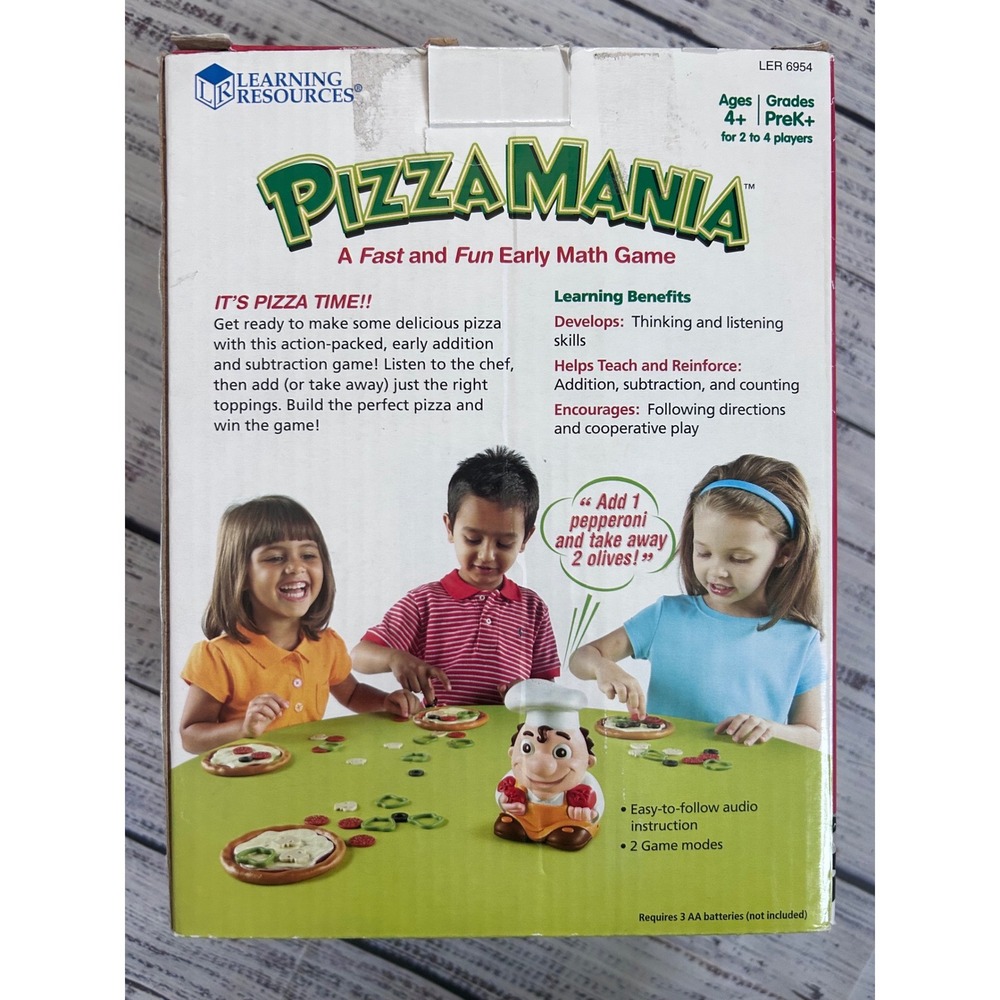 Learning Resources PizzaMania Math Game Interactive Talking Chef Tested Complete - Picture 3 of 5